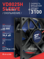 Вентилятор VD8025H sleeve (скольжение) 24V - st-e.info - Самара