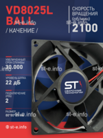 Вентилятор  VD8025L Ball (качения) 24V - st-e.info - Самара