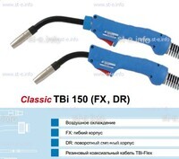 Горелка для полуавтоматической сварки TBi 150-DR-blue-ESG, с поворотным корпусом, длина 3 метра - st-e.info - Самара