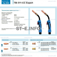 Горелка для полуавтоматической сваркиTBi 511-CC Expert, длина 4 m. - st-e.info - Самара