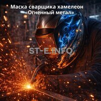 Маска сварщика хамелеон «Огненный метал» (YXE-718G PRO) - st-e.info - Самара