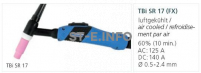 Горелка для аргонодуговой сварки TIG SR-P 17 FX TBi  8 м (газовое охлаждение) - st-e.info - Самара