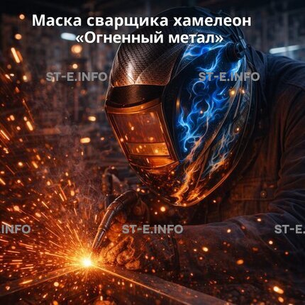 Маска сварщика хамелеон «Огненный метал» (YXE-718G PRO) - st-e.info - Самара